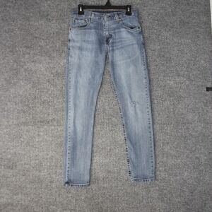 Levi's 512 Slim Taper Jeans Mens 29x30 Light Blue Denim 29x28.5 Casual